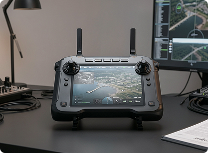 Ground control system on operations desk
