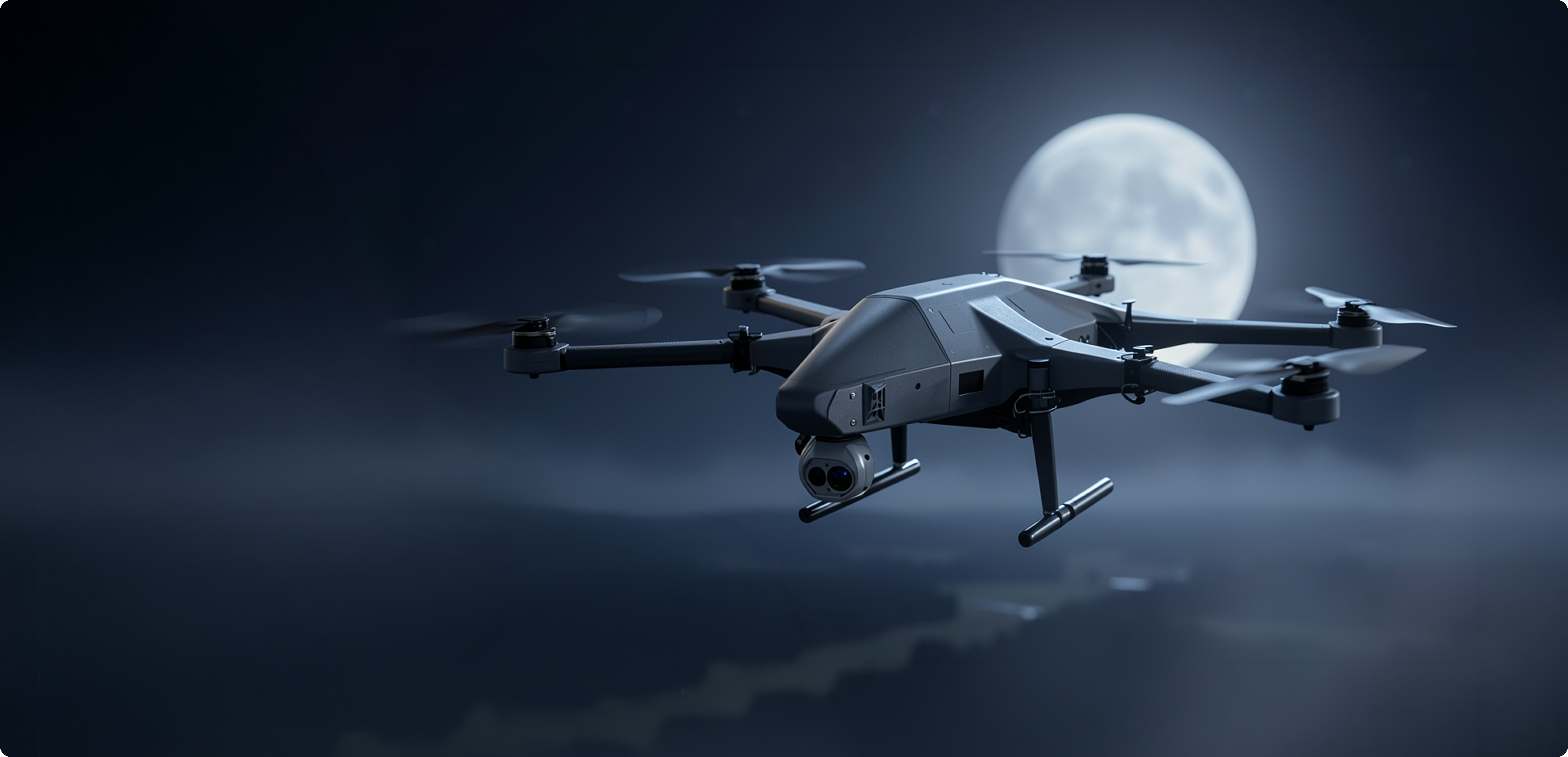 UQSD-30H drone flying at night
